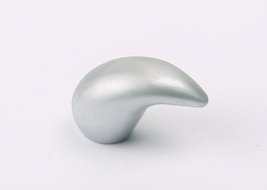 Silver Morden Style Furniture Cabinet Hardware Knobs In Teardrop - Shaped