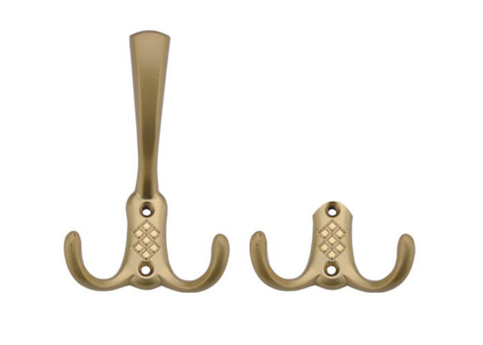 Zinc Alloy Decorative Double Coat Metal Hooks for Clothes Hanger T1057